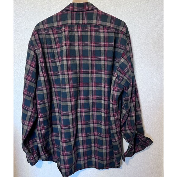 Polo Ralph Lauren Hammond Red Plaid Wool Cotton Button Up Shirt XL Cabin Preppy - Picture 2 of 6